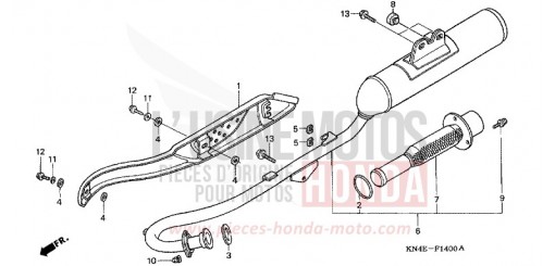 SILENCIEUX D'ECHAPPEMENT XR100R2 de 2002